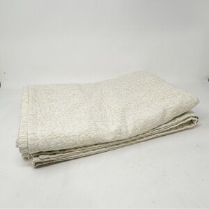 DANSK Ivory Gold Metallic LISBETH Tablecloth MCM Mid Century Modern 60” X 84”